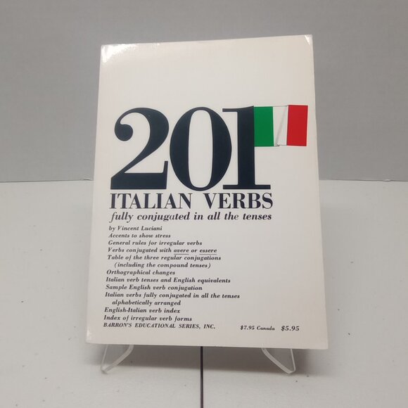 201 Italian Verbs Fully Conjugated Italian Language Learning Book - Picture 1 of 7